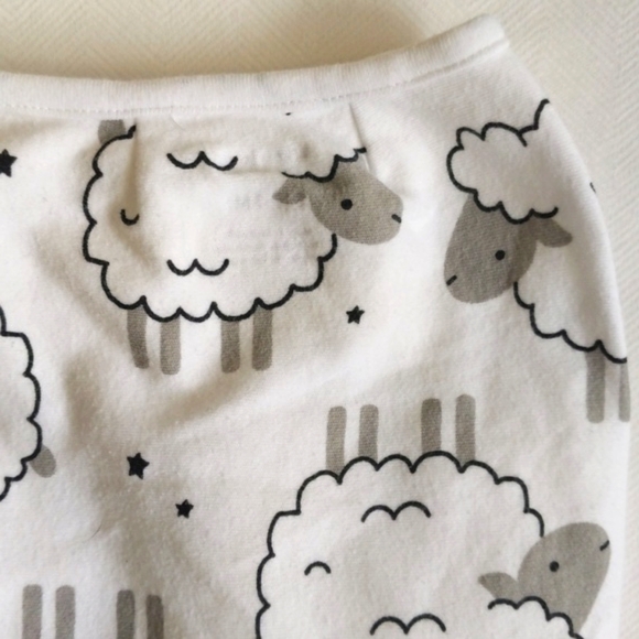 simple joys by carter's neutral sheep velcro swaddle blanket sleepsack 0-3 month - Picture 8 of 8